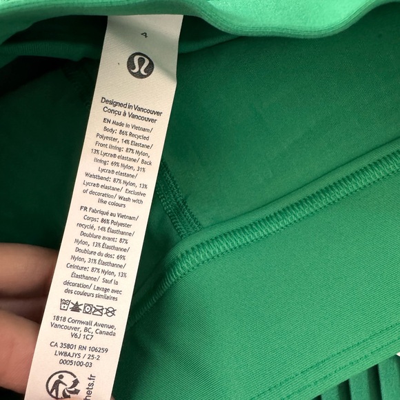 NWT Lululemon varsity HR pleated tennis skirt size 4 in Raceway Green - Picture 10 of 11
